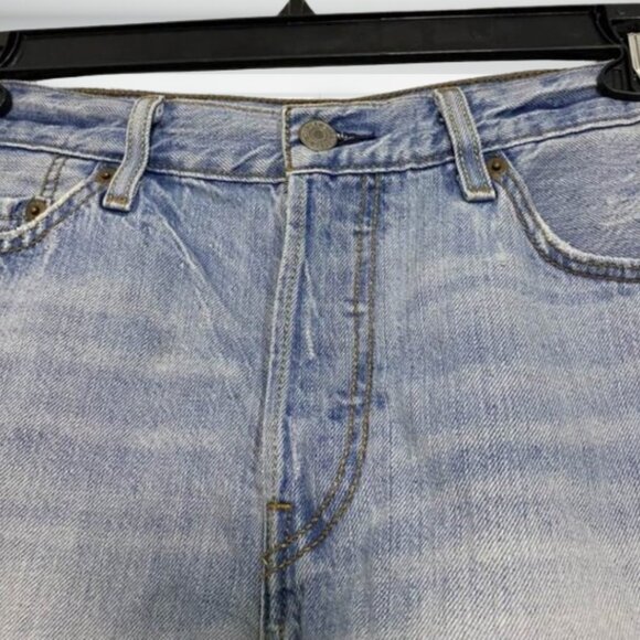 Levi's 501 30W Vintage Vibe Worn Button Fly Raw Hem Cutoff Jean Shorts - Picture 8 of 14